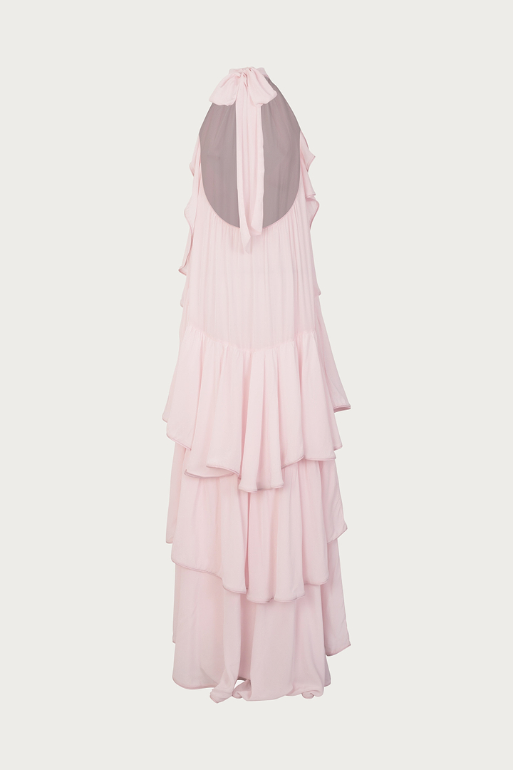Layered Chiffon Gown (Pale Pink)