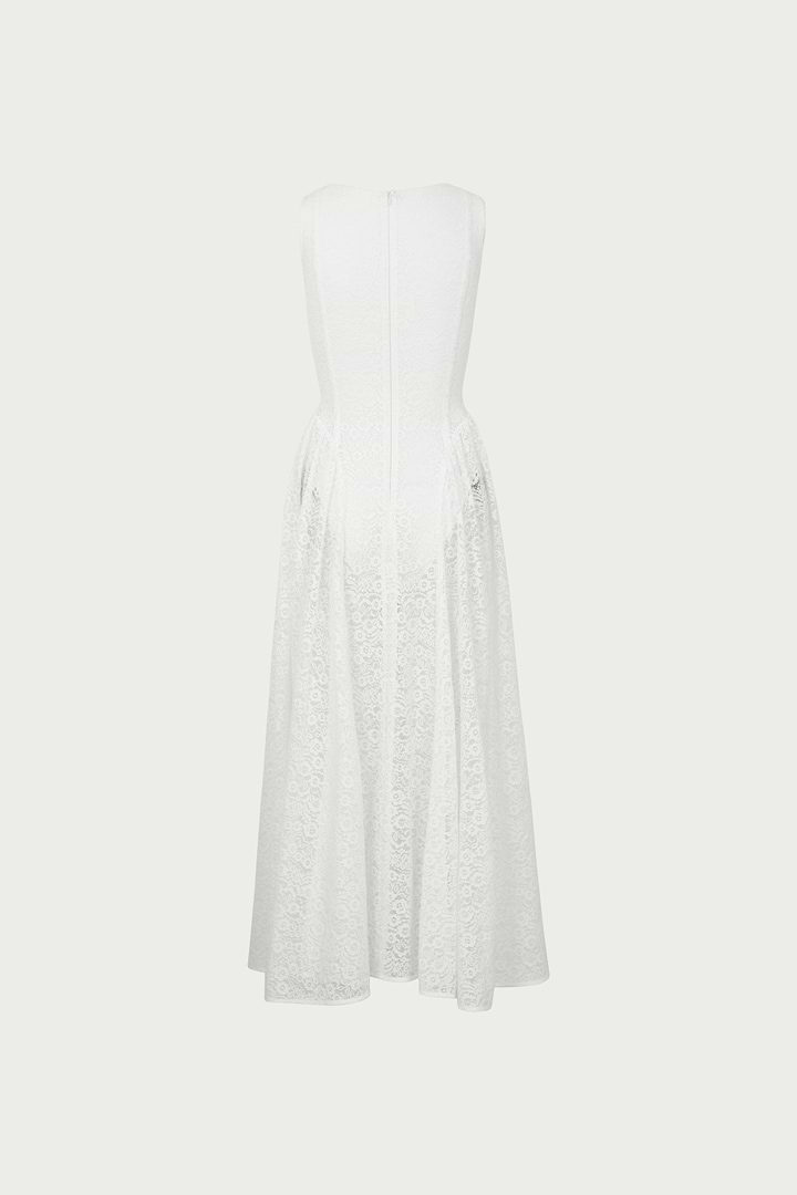 SAME French Lace Midi Dress | White | Women's Dress L / White SAME French Lace Midi Dress | White | Women's Dress L / White