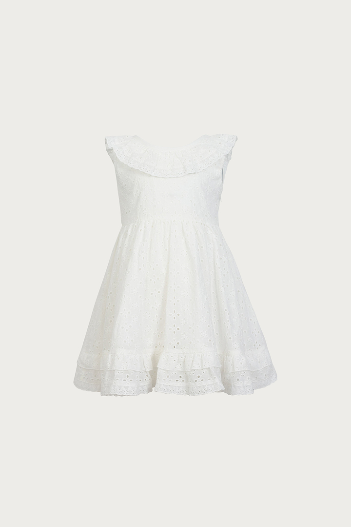 kids eyelet dress (white)