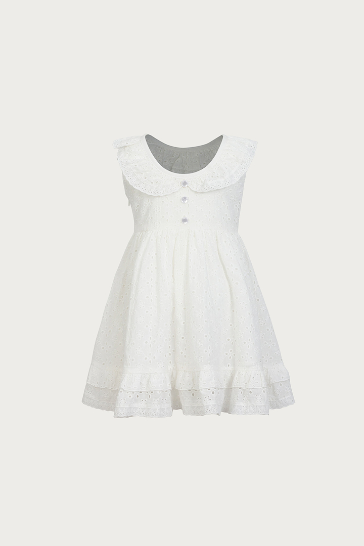 kids eyelet dress (white)