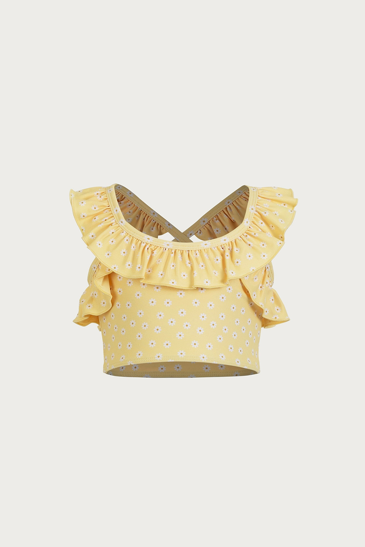 flounce tankini (yellow daisy)