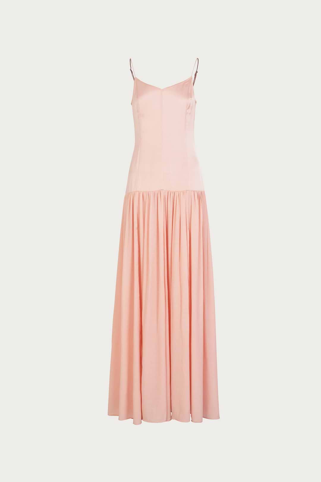 pink slip maxi dress Verlaine Pink Satin Maxi Dress - US 2