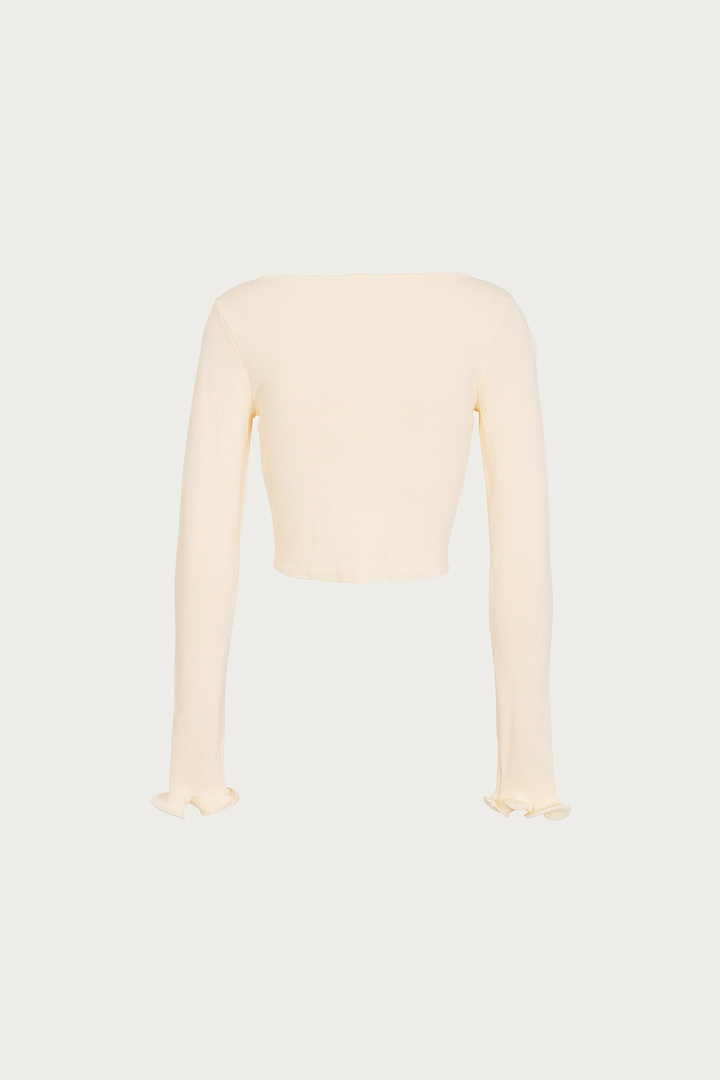 Ruffle Hem Top (Cream)