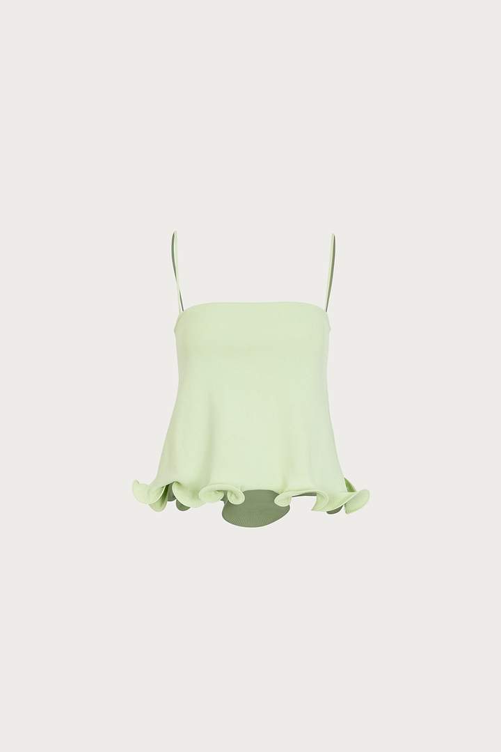Ruffle Hem Tank Top (Mint)