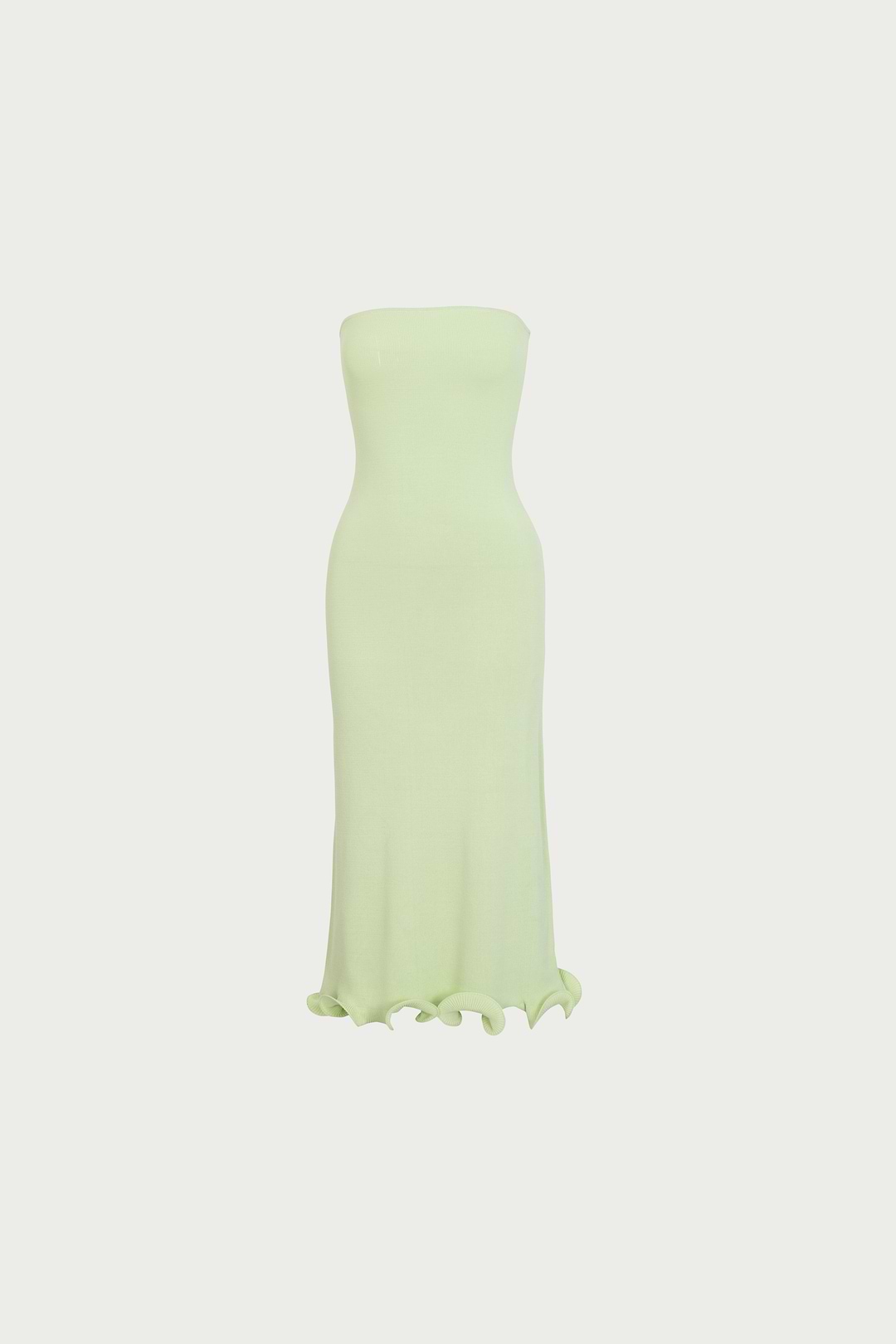 Ruffle Hem Strapless Dress (Mint) Ruffle Hem Strapless Dress (Mint)