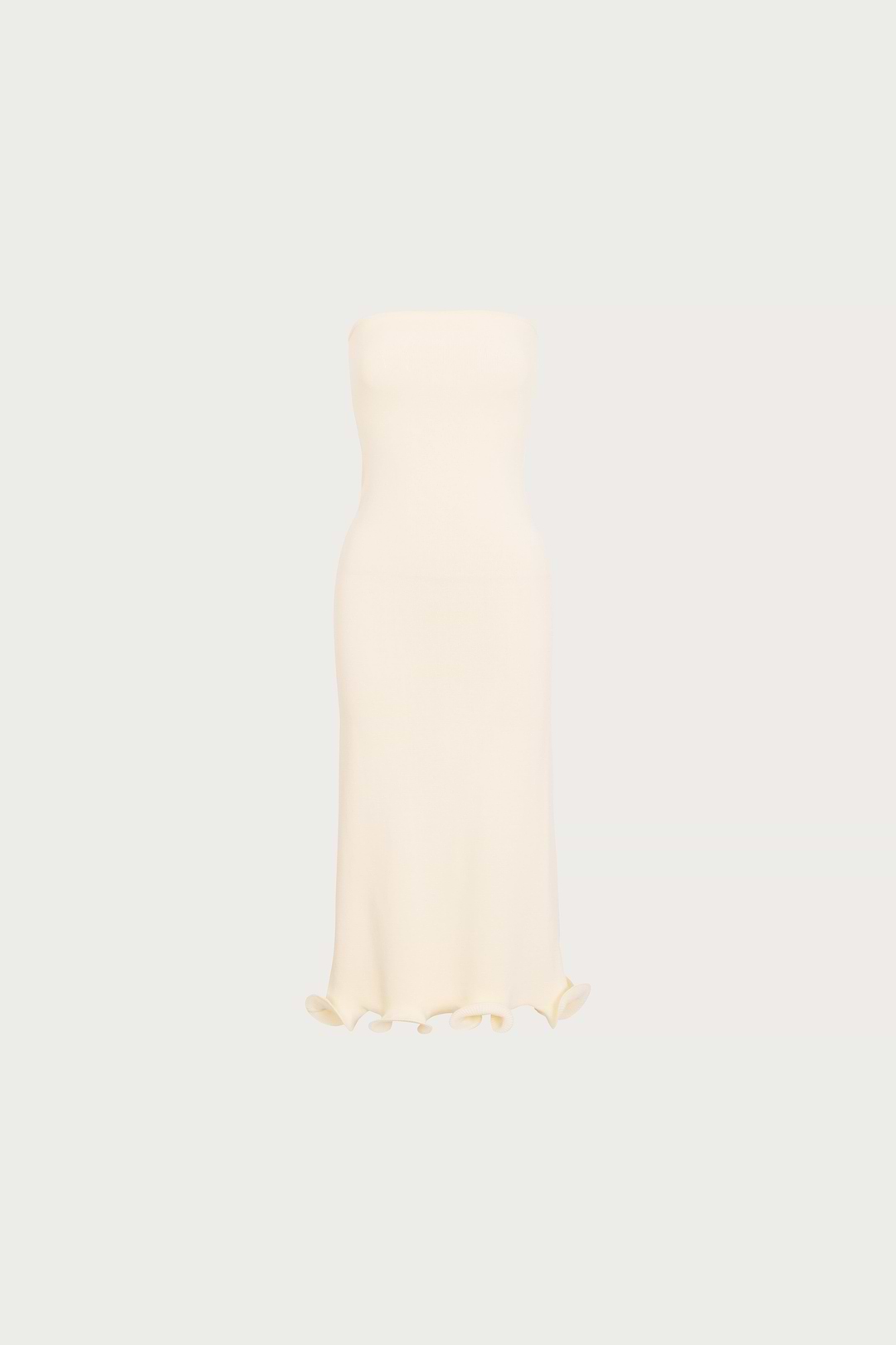 SAME Ruffle Hem Strapless Dress | Cream SAME Ruffle Hem Strapless Dress | Cream