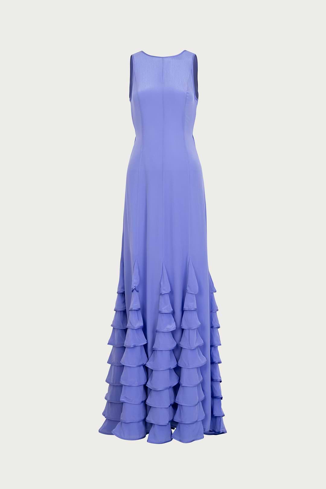 SAME Tiered Chiffon Gown | Periwinkle | Women's Maxi Dress XS / Periwinkle SAME Tiered Chiffon Gown | Periwinkle | Women's Maxi Dress XS / Periwinkle