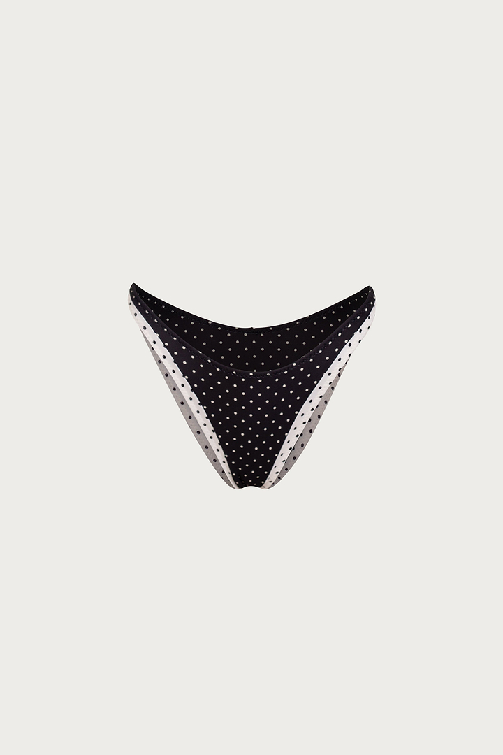 90s Bottom (Black Cream Polka Dot/Cream)