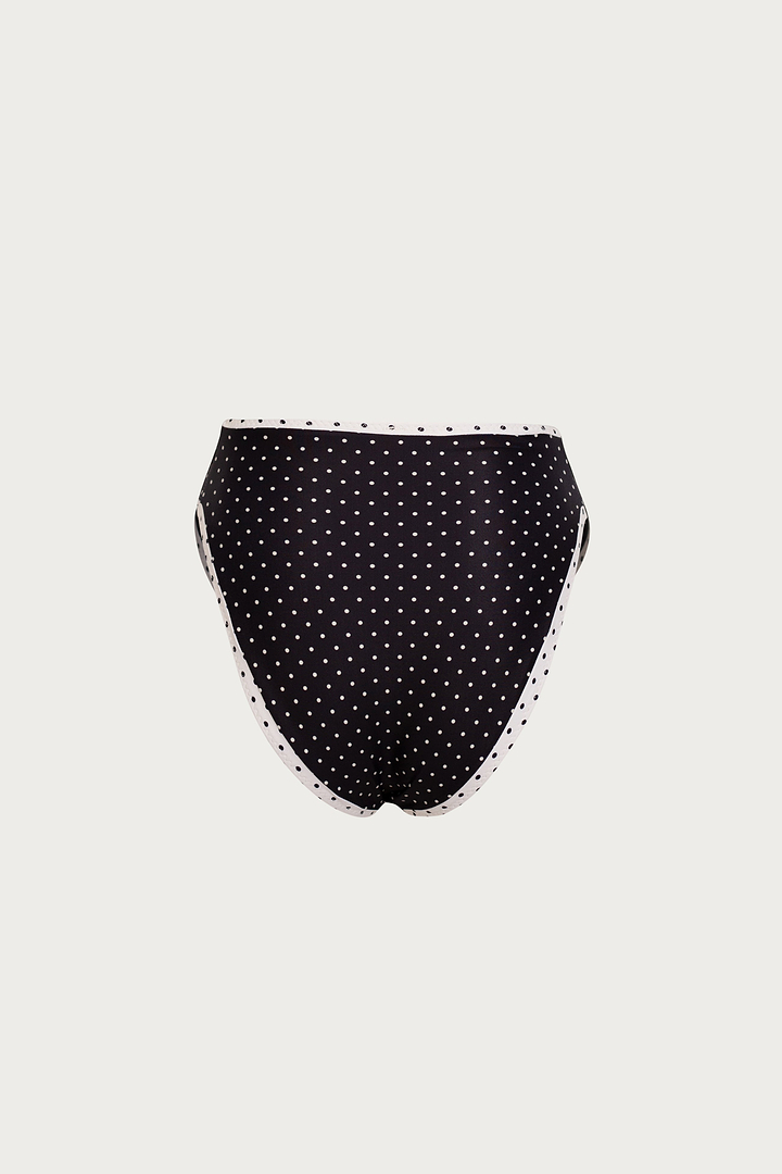 High Rise Bottom (Black Cream Polka Dot/Cream)