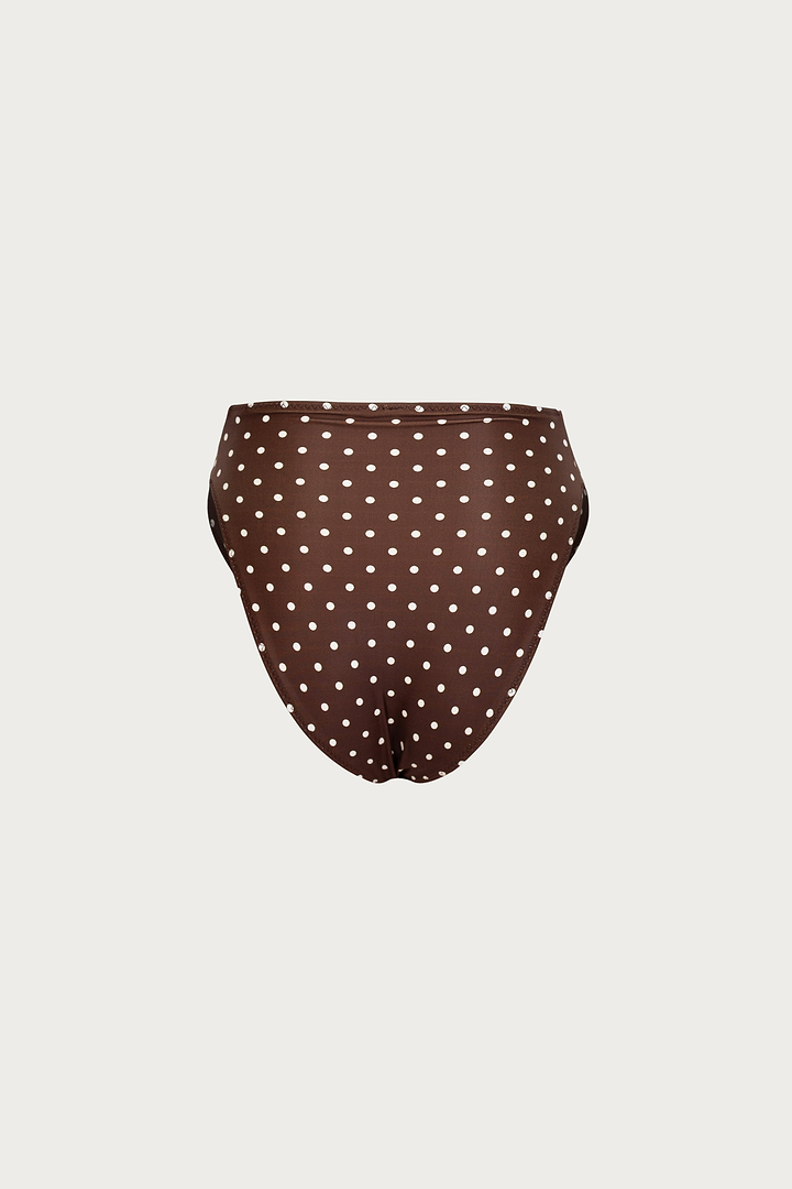 High Rise Bottom (Brown Cream Polka Dot)