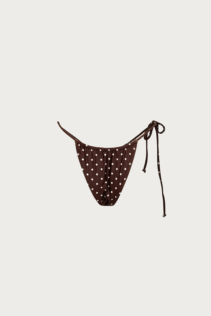 String Bottom (Brown Cream Polka Dot)