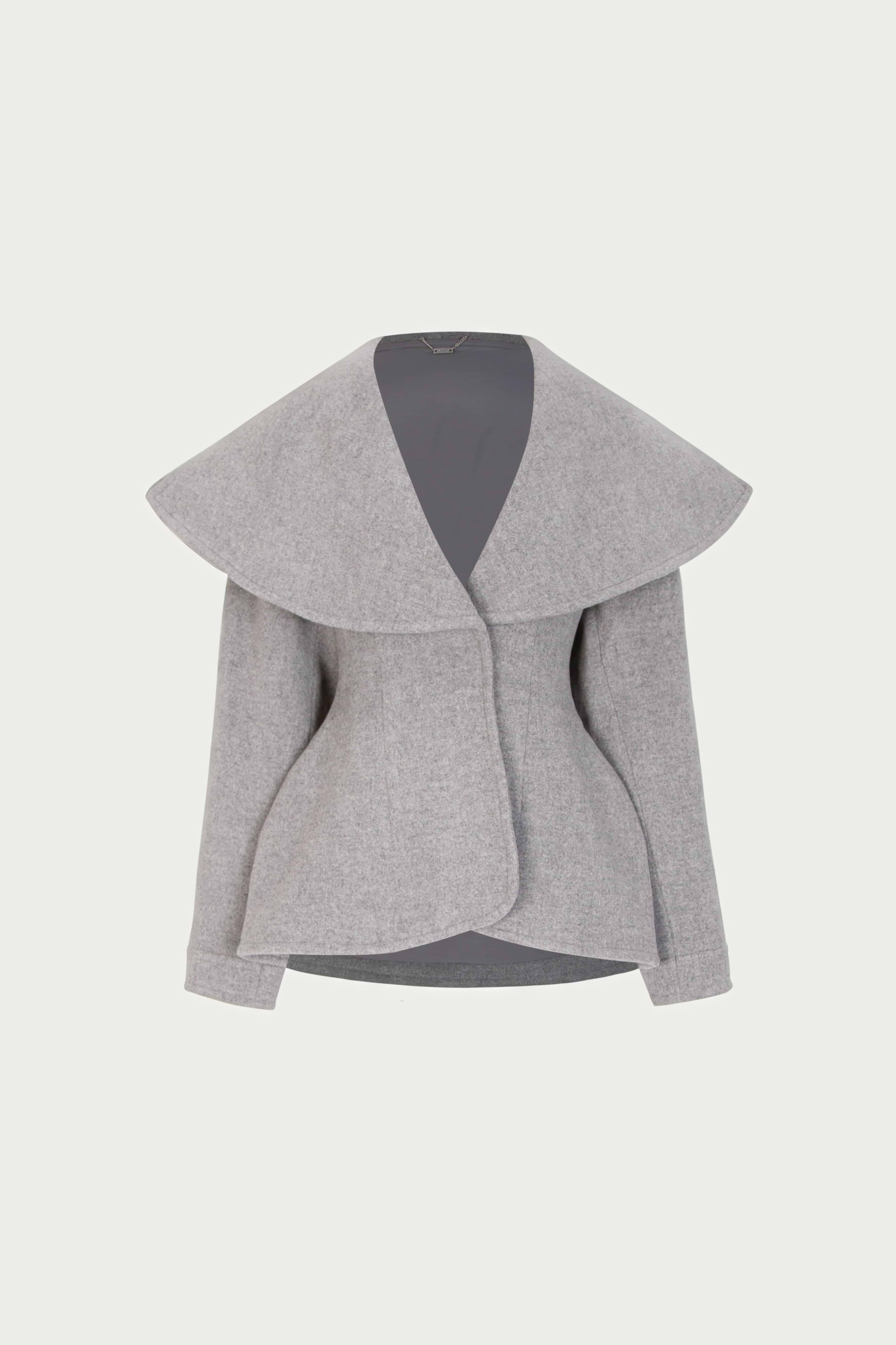 SAME | Short Wool Coat | Gray | Women's Outerwear