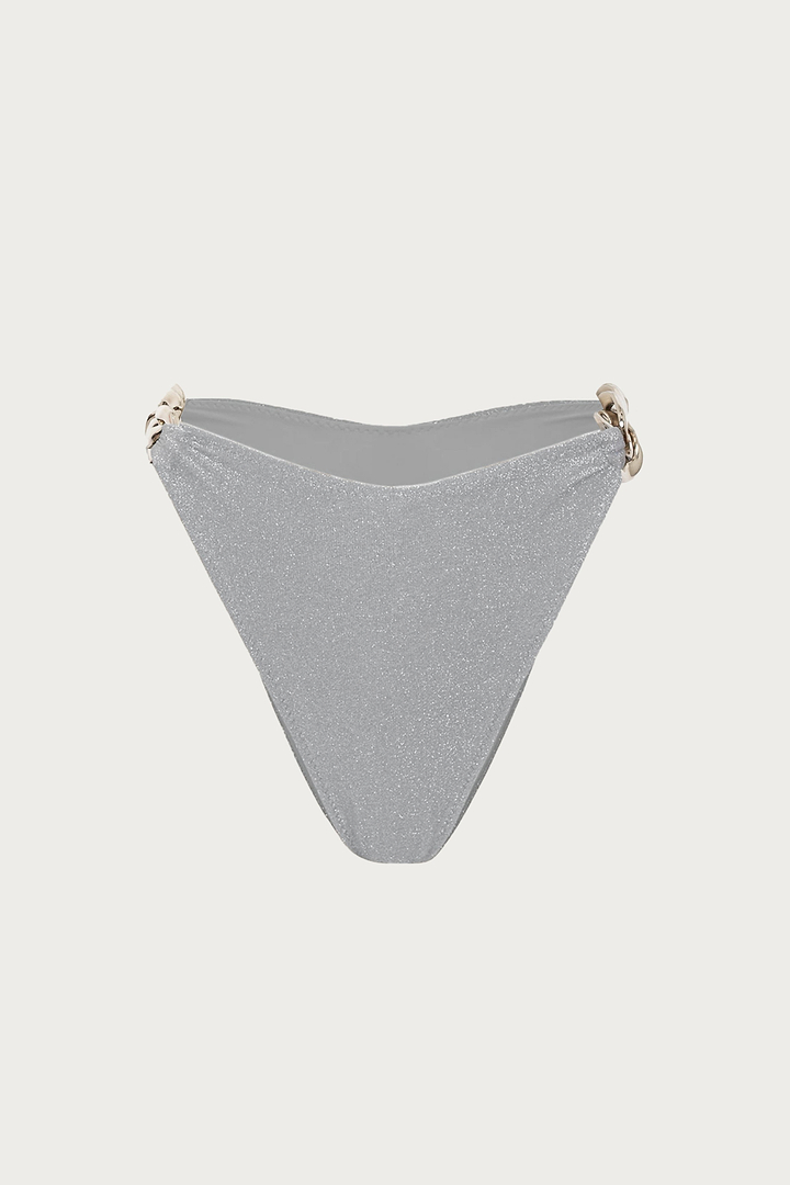 Silver Chain High Rise (Silver Shimmer Lurex)