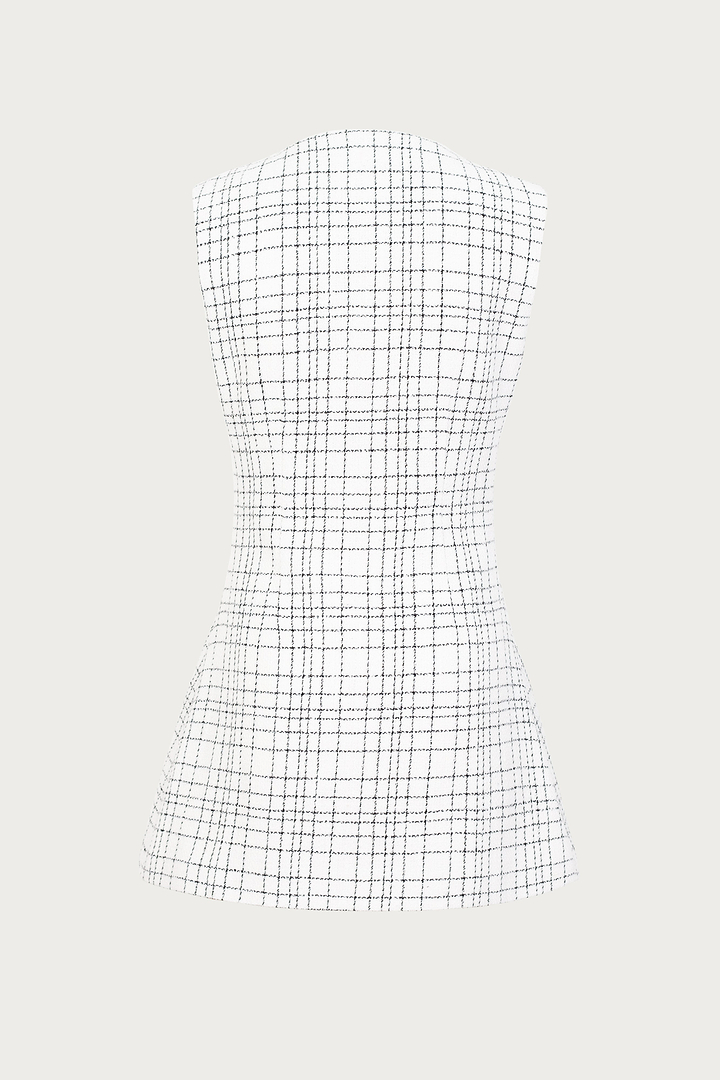 Grace Dress (White Tweed)