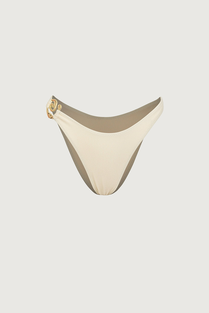 Spiral 90s Bottom (Faux Suede Cream)