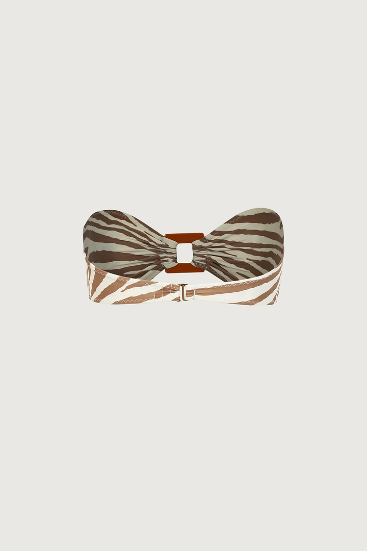 Acrylic Bandeau Top (Beige Zebra)