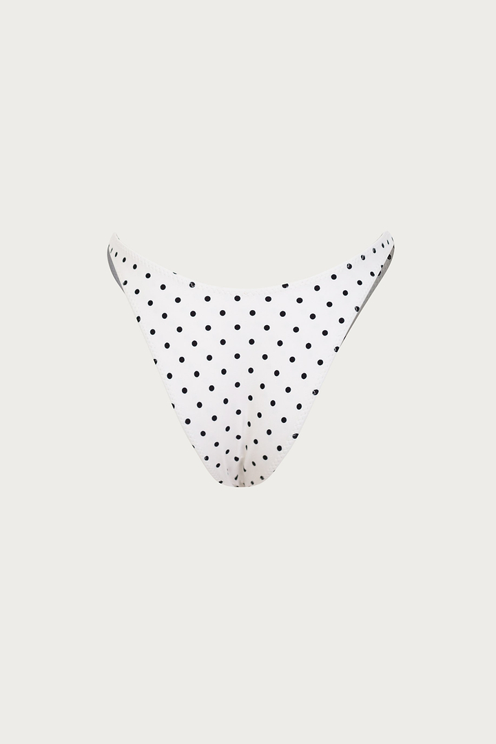 90s Bottom (Cream Black Polka Dot)
