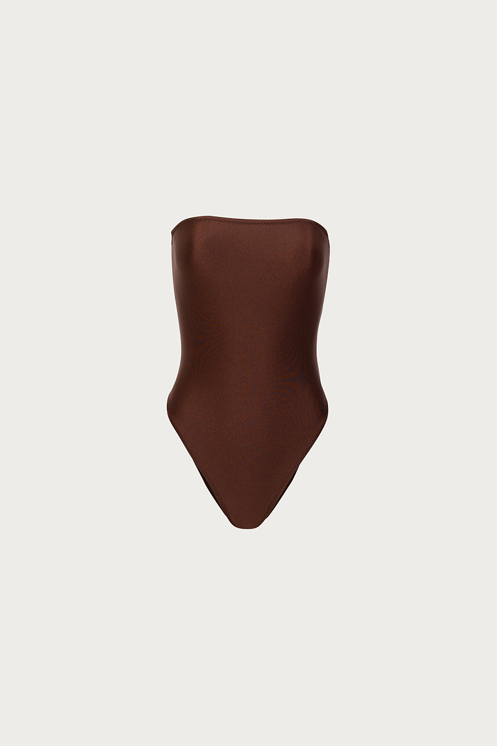 Strapless One Piece (Chocolate Brown)