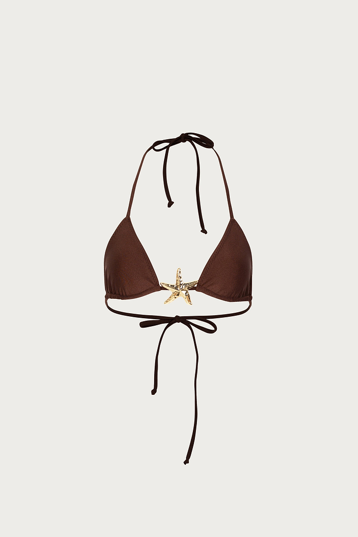 Starfish Triangle Top (Chocolate Brown)