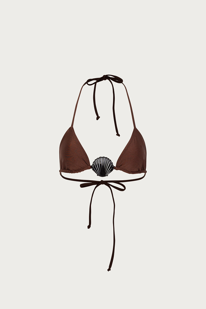 Shell Triangle Top (Chocolate Brown)