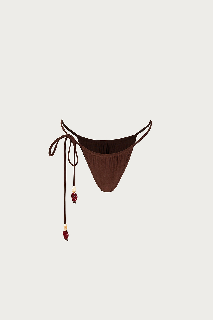 Stone Beaded String Bottom (Chocolate Brown)