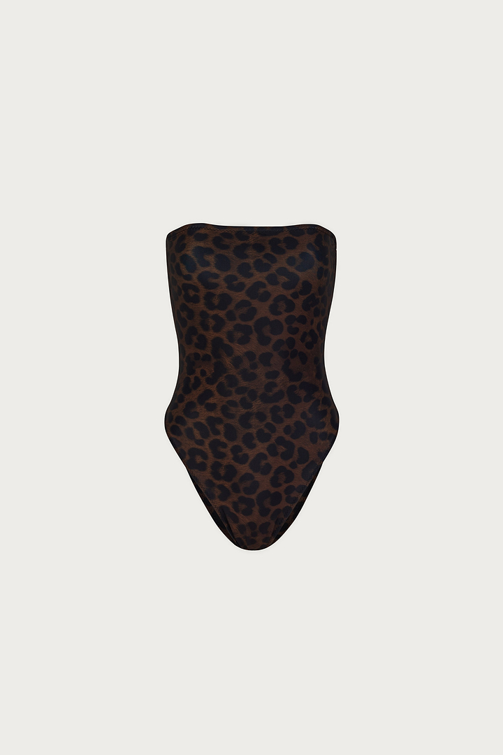 Strapless One Piece (Cheetah)