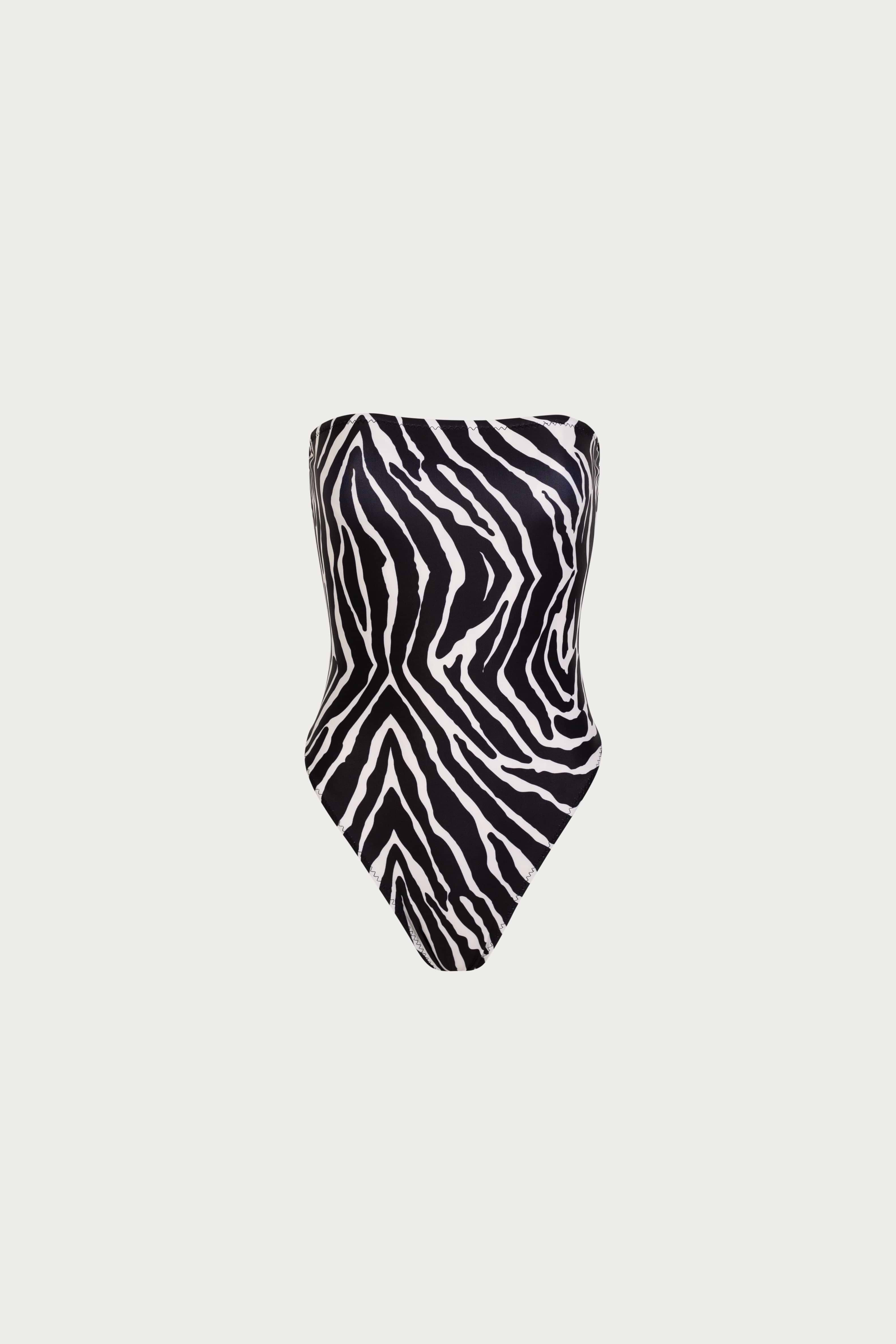 SAME Strapless One Piece | Zebra