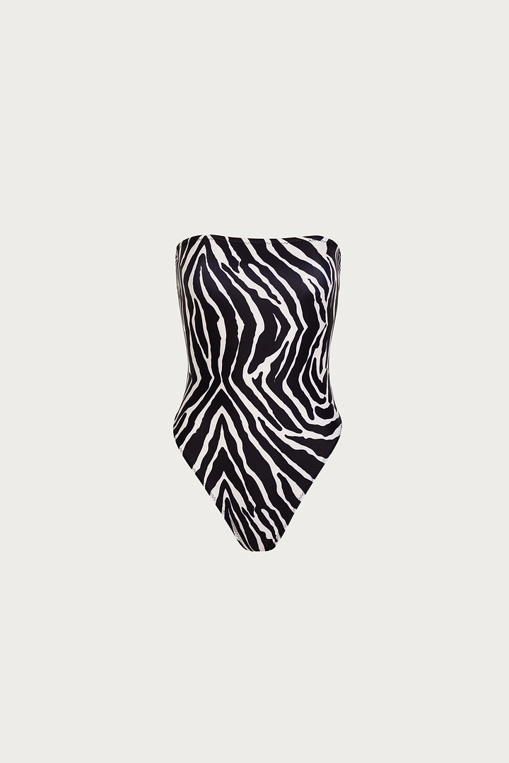 Strapless One Piece (Zebra)