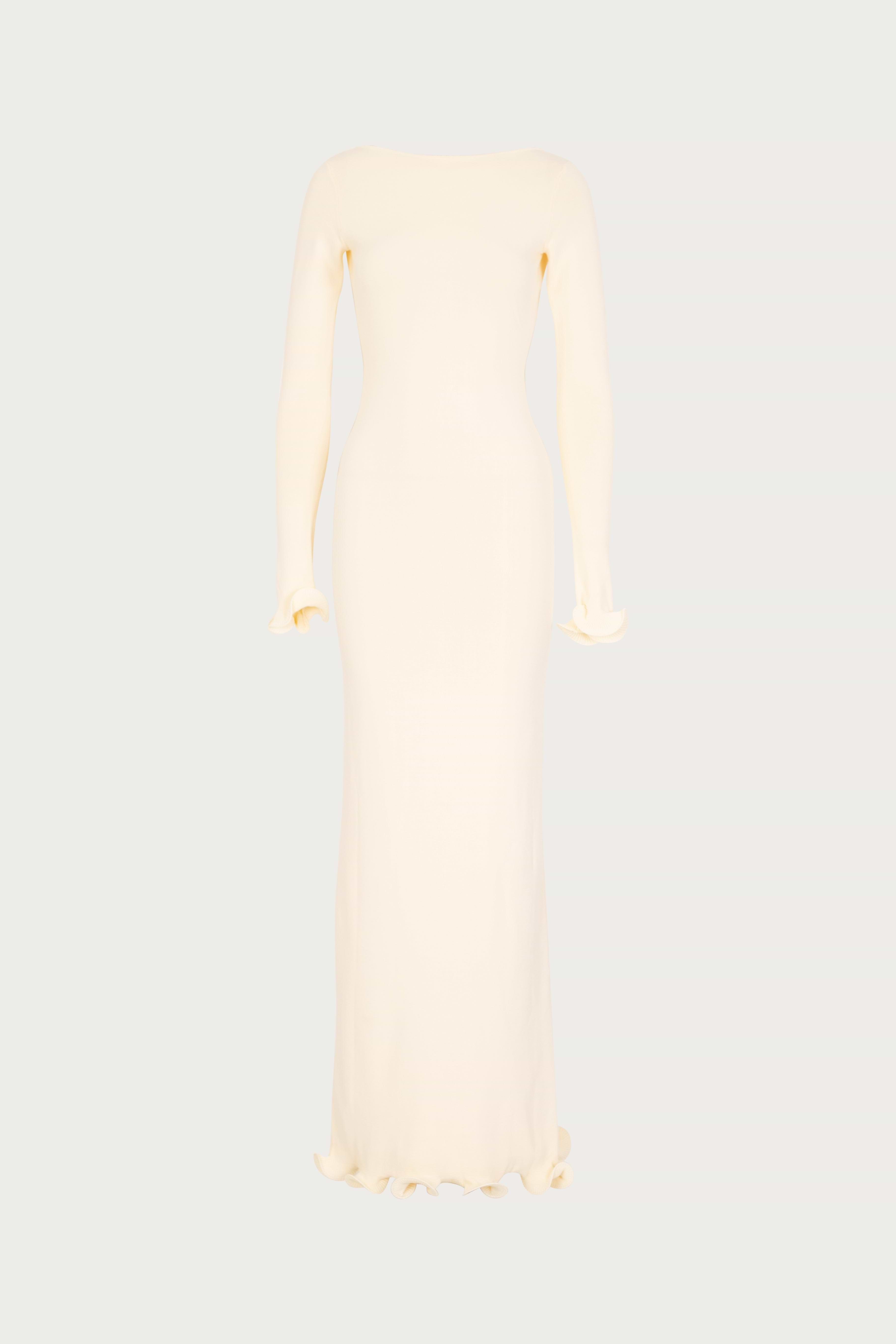 SAME Ruffle Hem Maxi Dress | Cream | Women's Maxi Dress S / Cream SAME Ruffle Hem Maxi Dress | Cream | Women's Maxi Dress S / Cream
