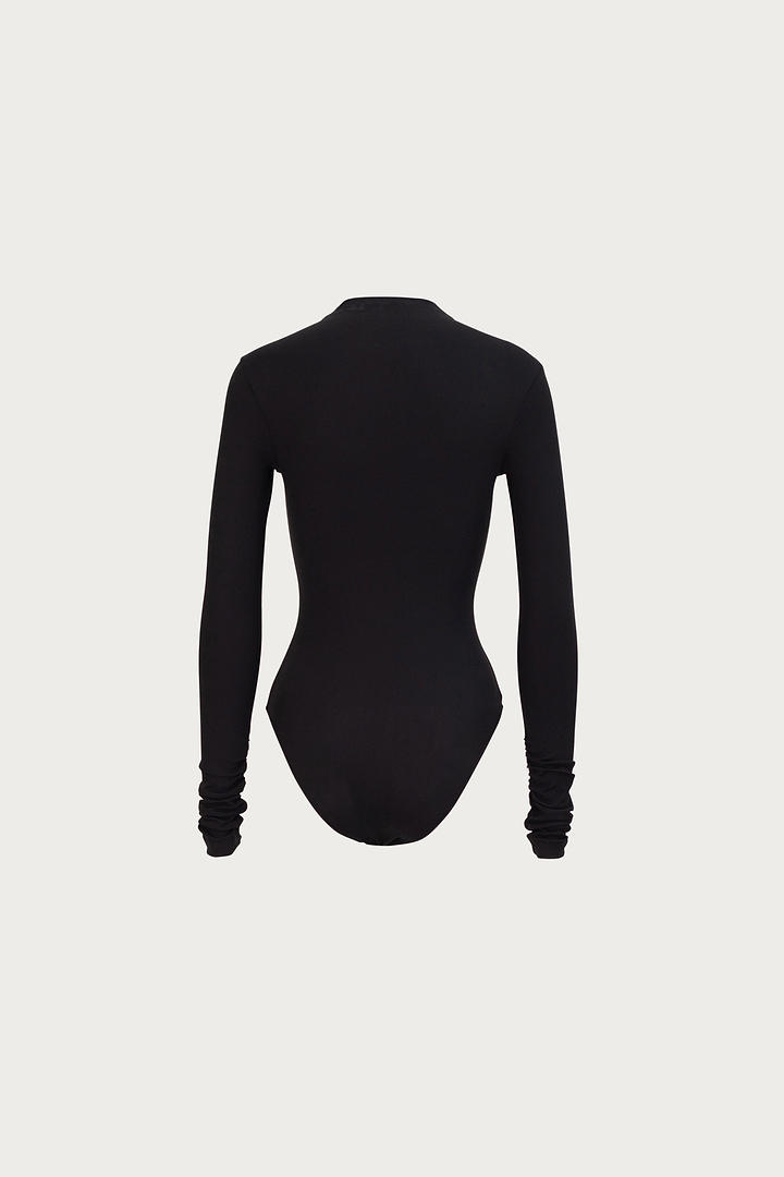 Long Sleeve Bodysuit (Black)