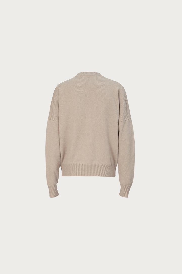 Lightweight Wool Sweater (Taupe)