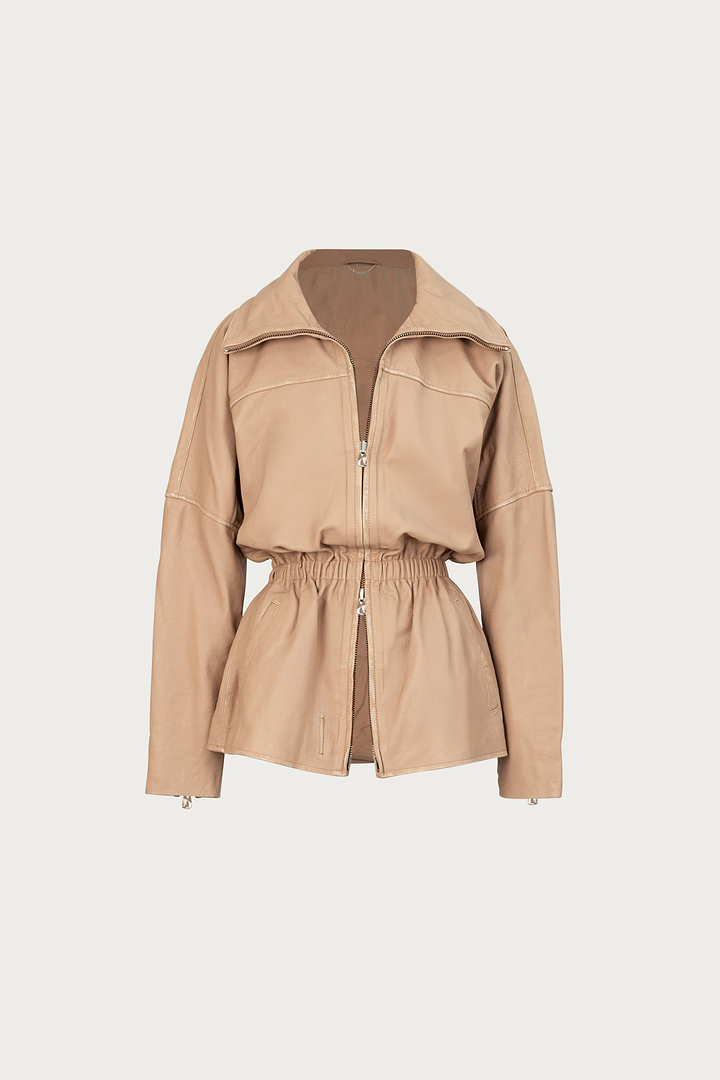 The Leather Parka (Taupe)