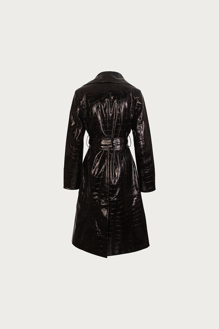 The Leather Trench (Black)