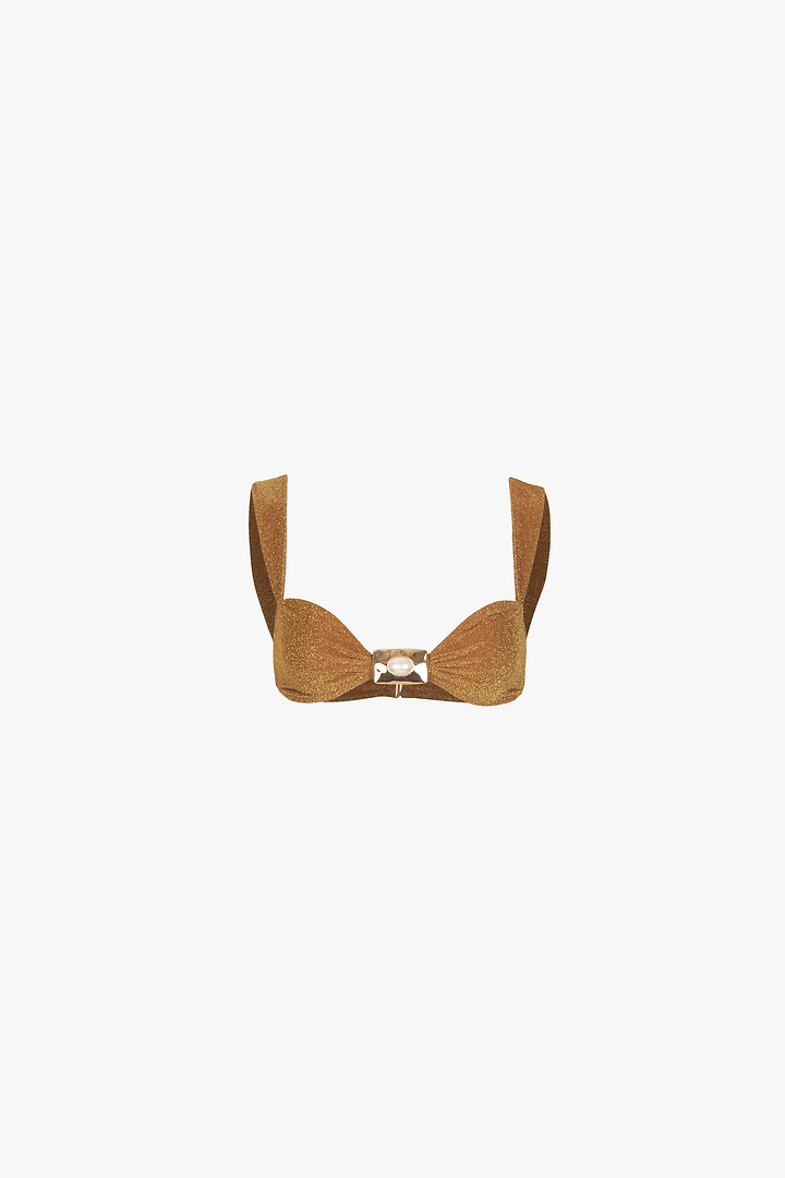 Hammer Pearl Top (Mocha Shimmer Lurex)