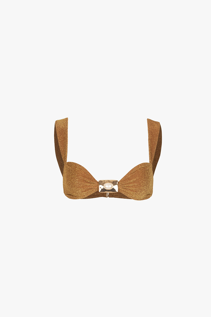 Hammer Pearl Top (Mocha Shimmer Lurex)