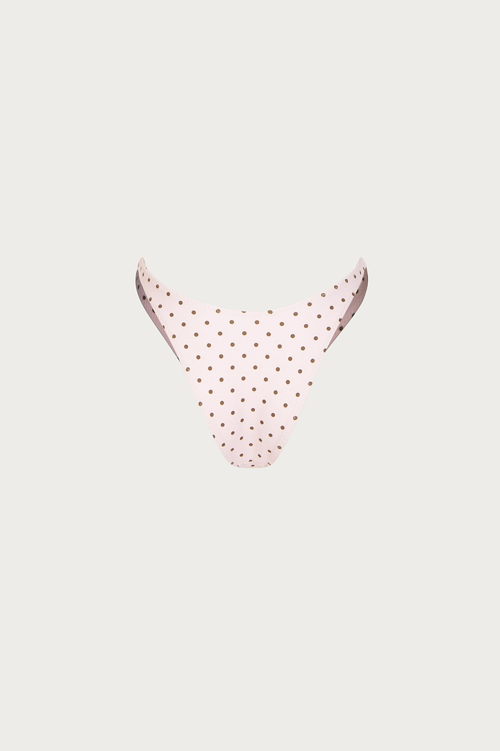 90s Bottom (Pink Brown Polka Dot)