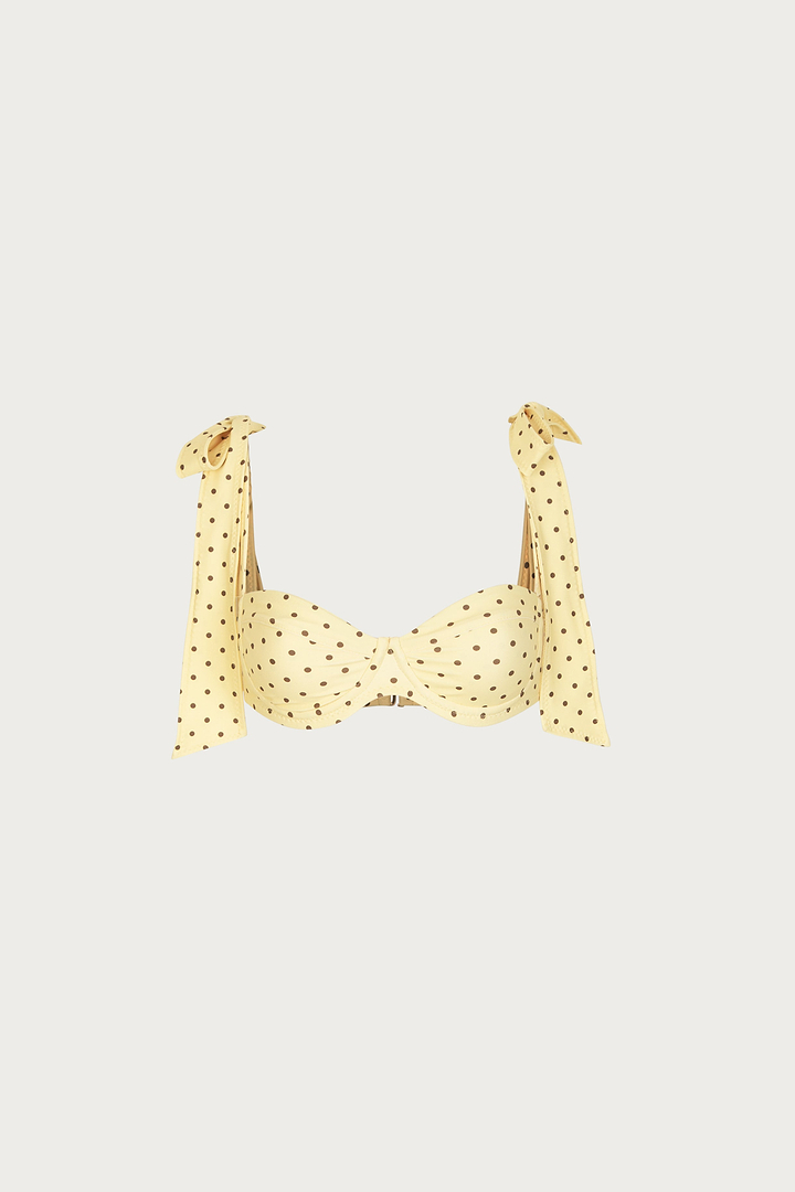 Lady Bra (Yellow Brown Polka Dot)