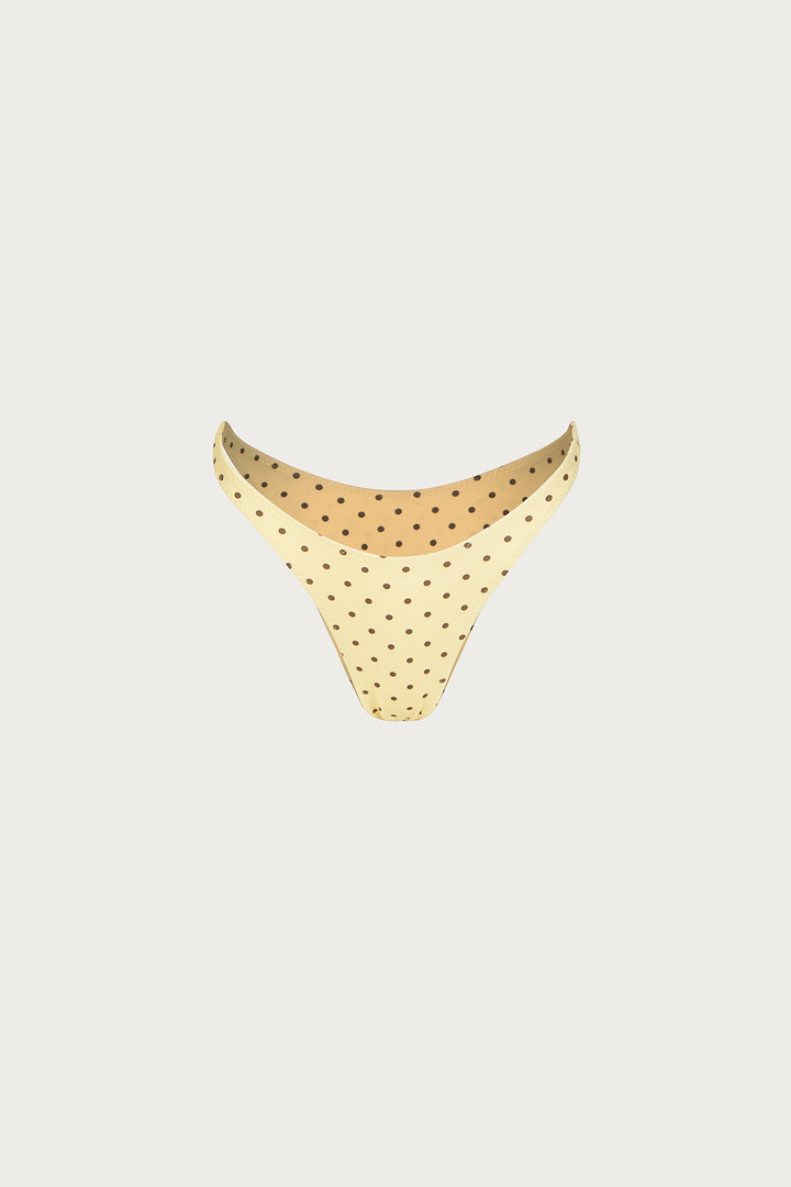 90s Bottom (Yellow Brown Polka Dot)
