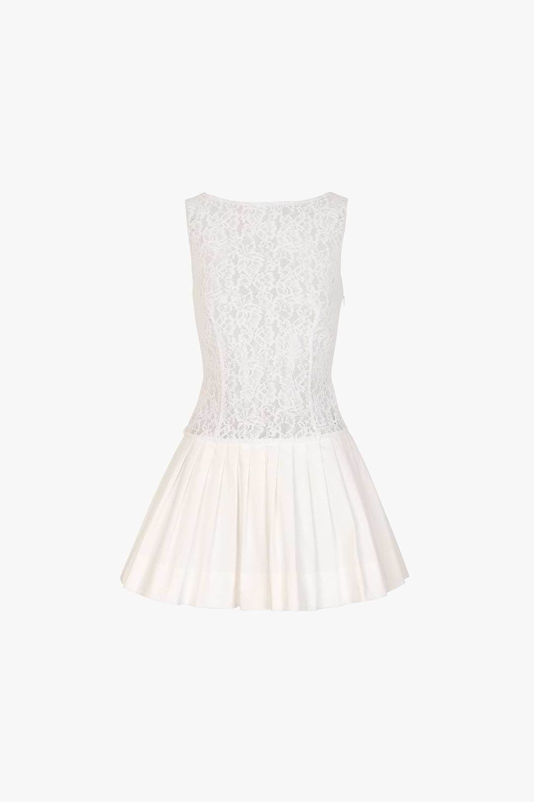 SAME Lace Poplin Mini Dress | White | Women's Dress SAME Lace Poplin Mini Dress | White | Women's Dress