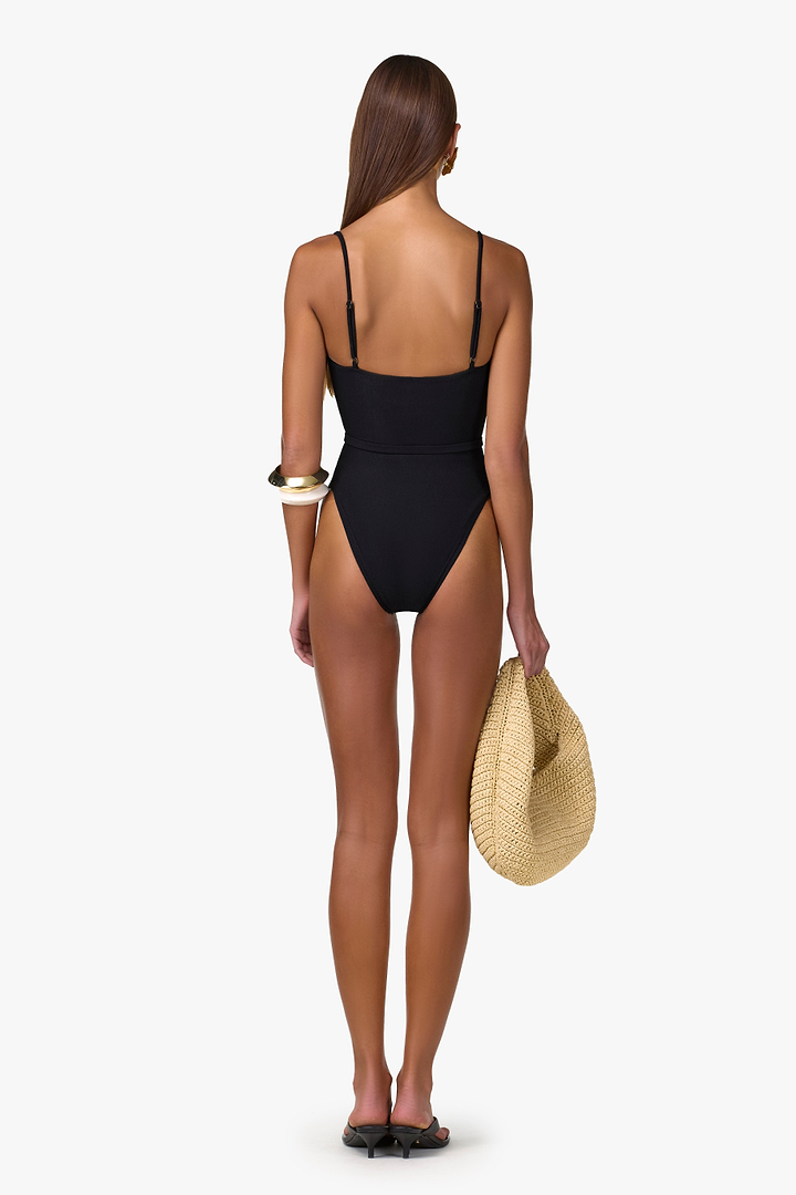 Hammer Pearl One Piece (Faux Suede Black)