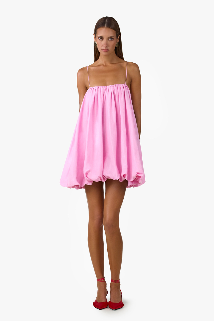 Bubble Mini Dress (Lilac Pink)