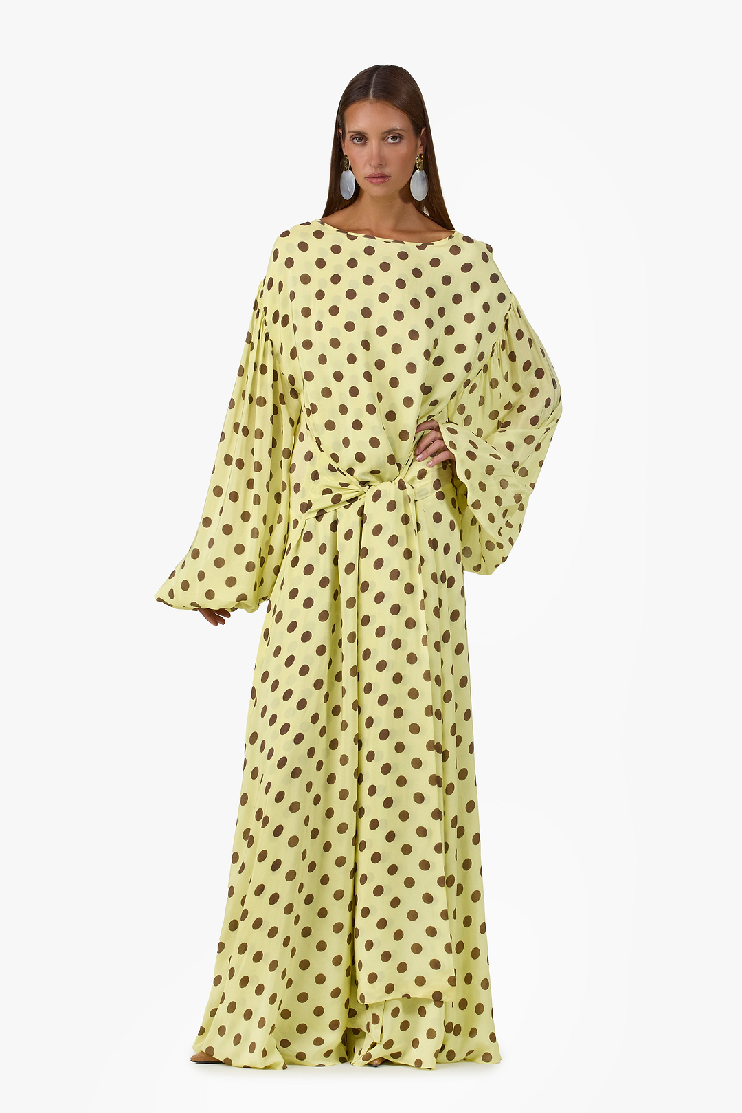 butter yellow chiffon dress Wrap Bodice Floral Chiffon Maxi Dress with Adjustable Spaghetti Straps