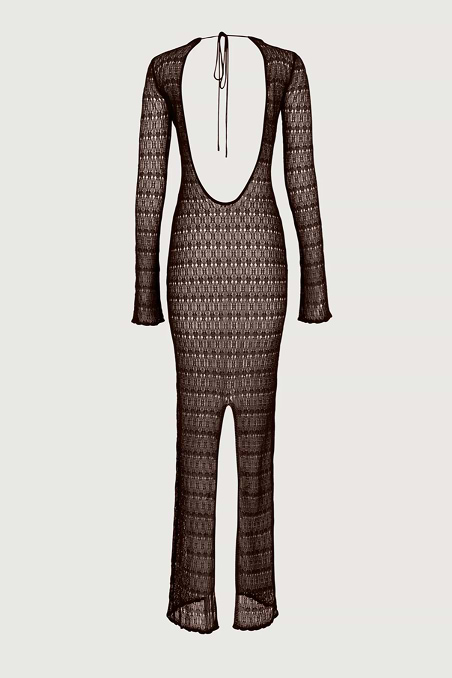 del crochet keyhole dress FRAME The Crochet Keyhole Mini Dress