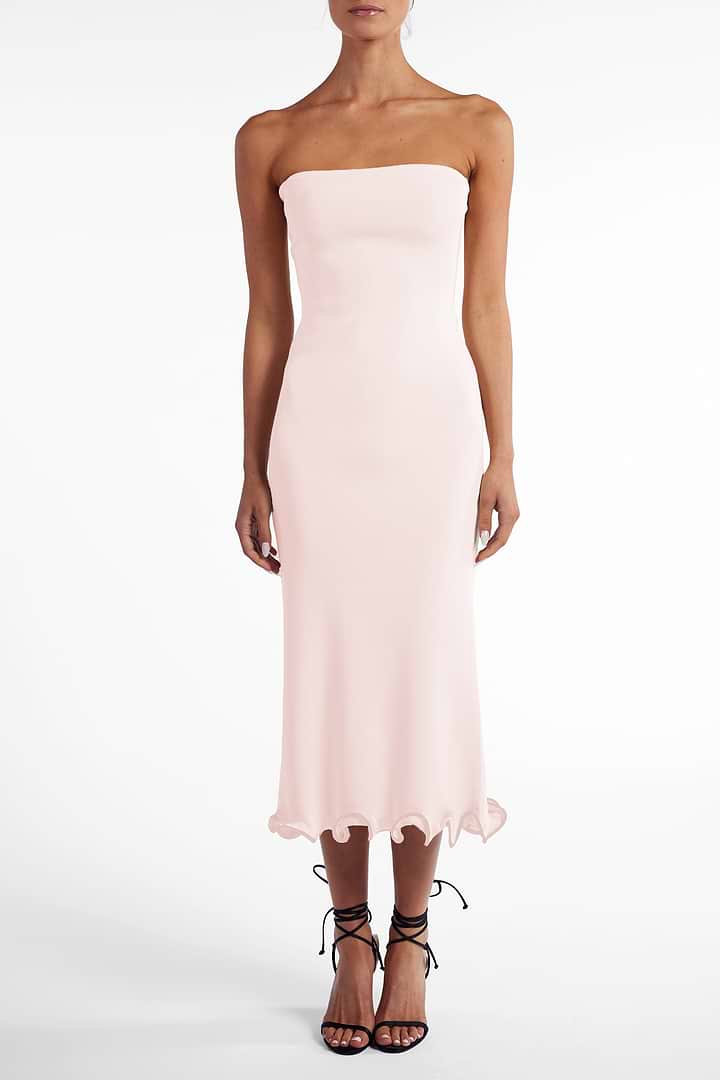 SAME Ruffle Hem Strapless Dress | Pale Pink | Women's Dress L / Pale Pink SAME Ruffle Hem Strapless Dress | Pale Pink | Women's Dress L / Pale Pink