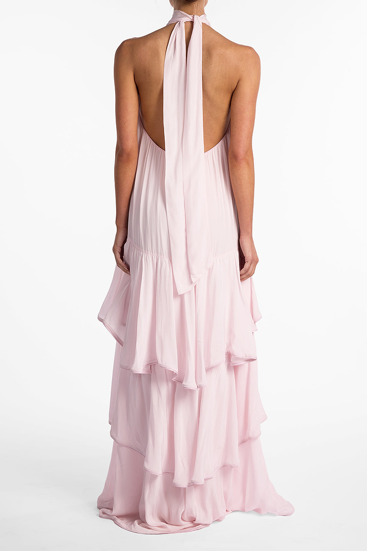 Layered Chiffon Gown (Pale Pink)
