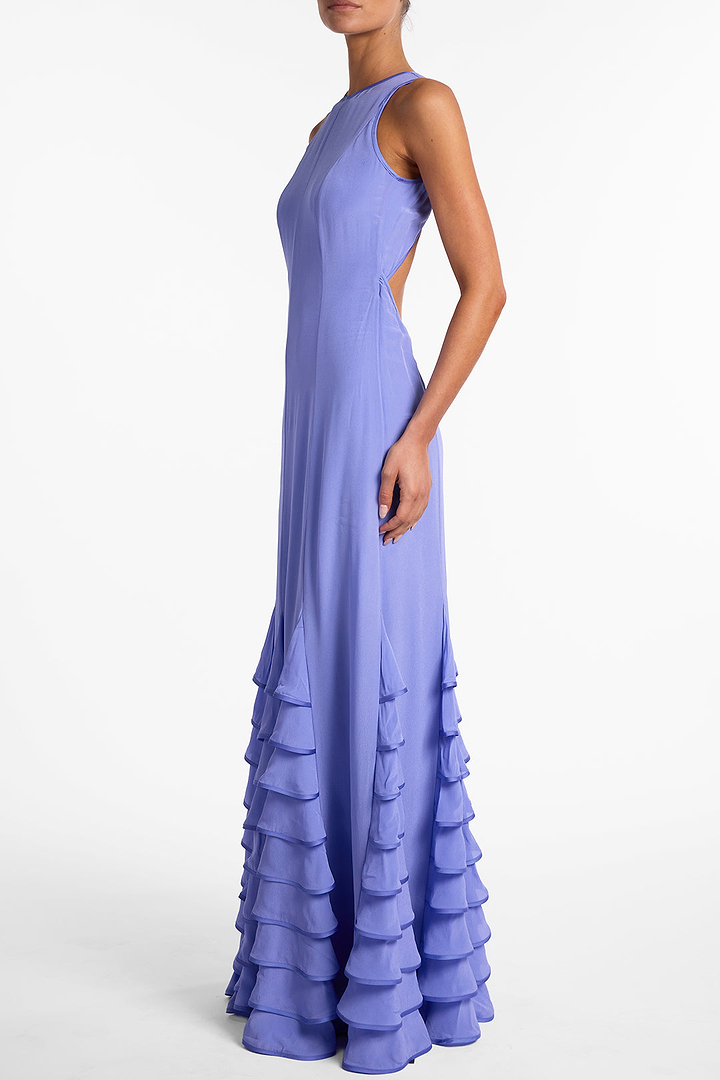 Tiered Chiffon Gown (Periwinkle)