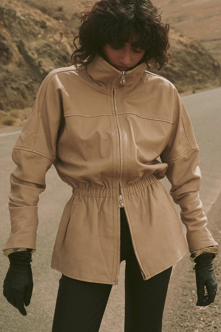 The Leather Parka (Taupe)