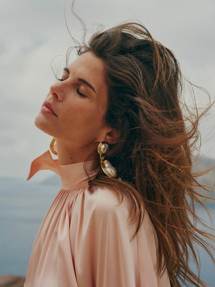 Pearl Drop Earring (Gold)