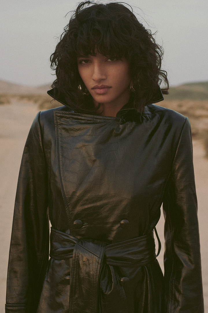 The Leather Trench (Black)