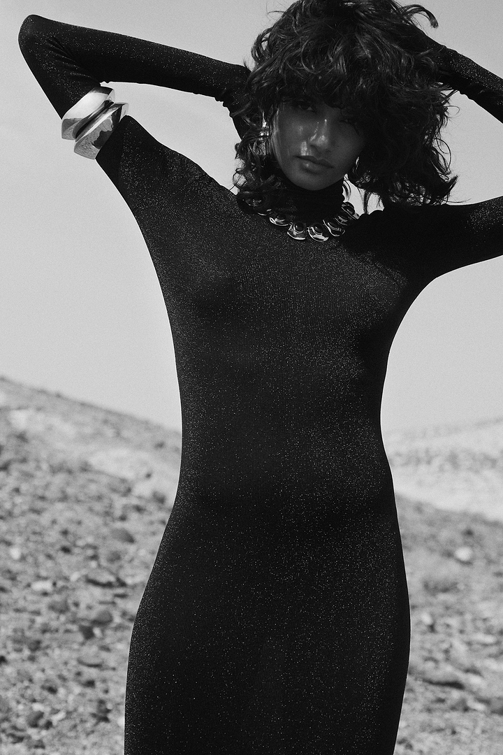 Stone Collar Necklace (Silver/Oxblood)